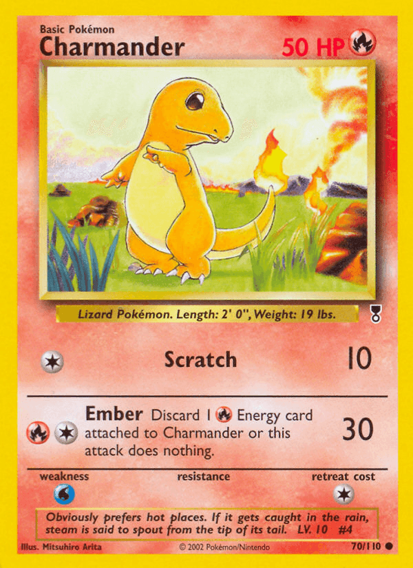 Charmander, carta 70 di Legendary Collection