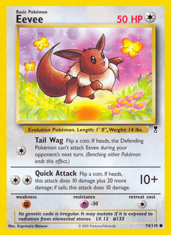 Eevee, carta 74 di Legendary Collection