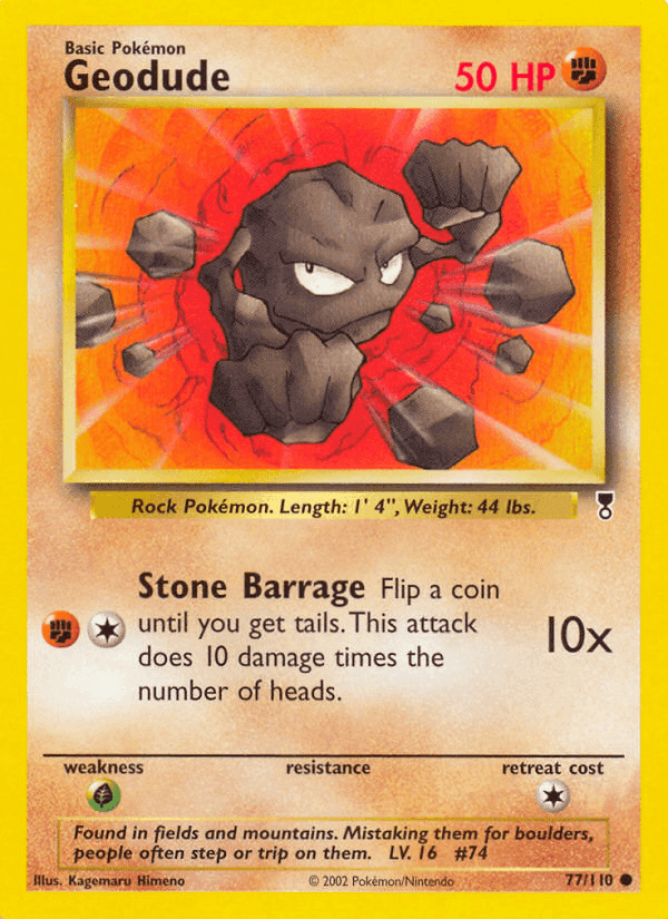 Geodude, carta 77 di Legendary Collection