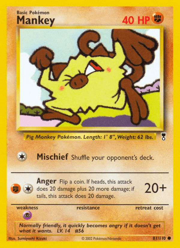 Mankey, carta 81 di Legendary Collection
