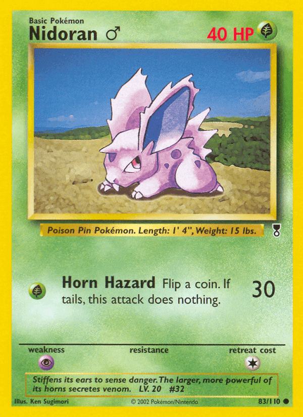 Nidoran ♂, card 83 from Legendary Collection
