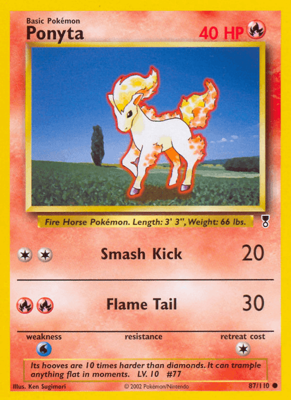 Ponyta, card 87 from Legendary Collection