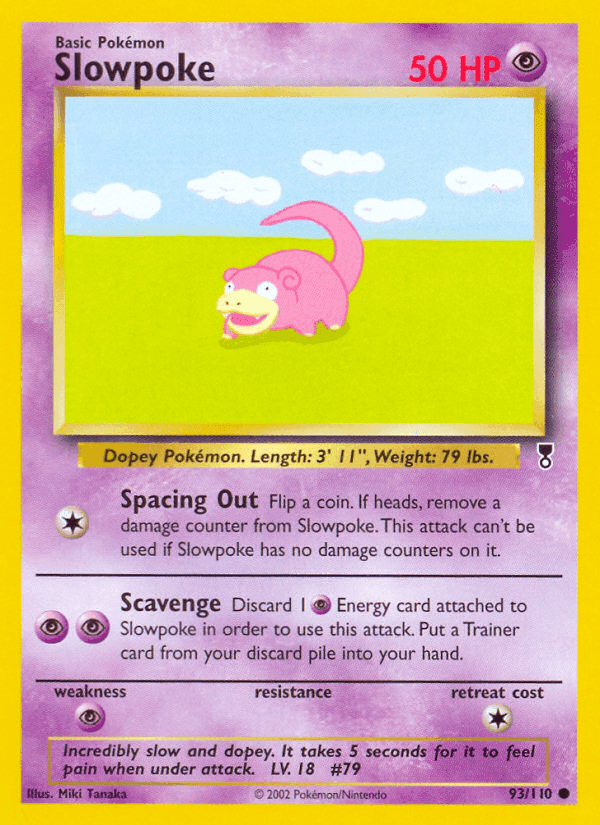 Slowpoke, carte 93 de Legendary Collection