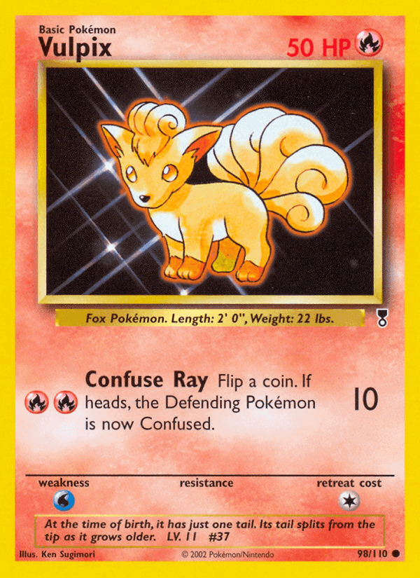 Vulpix, carta 98 de Legendary Collection