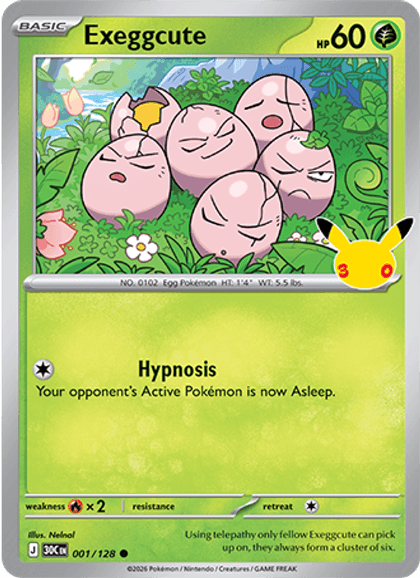 30th Celebration の 001 番、Exeggcute