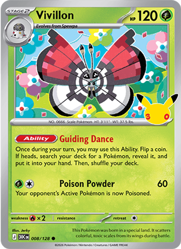 Vivillon, card 008 from 30th Celebration