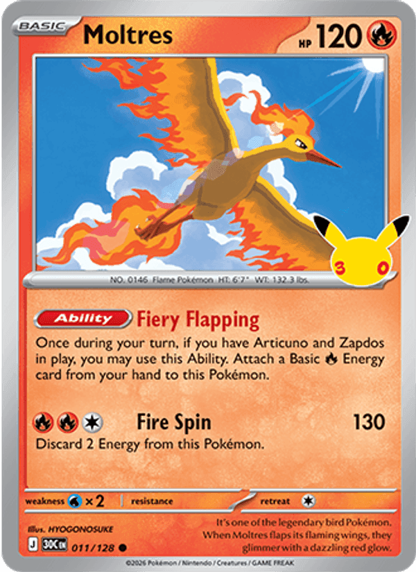 30th Celebration の 011 番、Moltres