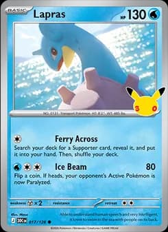 Lapras, card 017 from Common