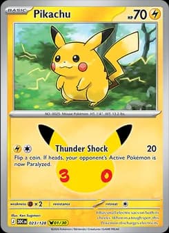 Pikachu, card 023 from Pikachu Rare