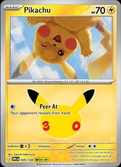Pikachu, card 026 from Pikachu Rare