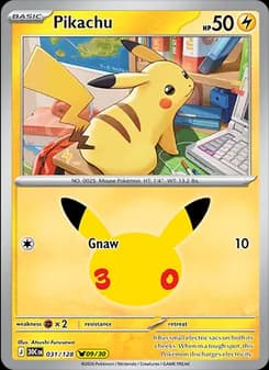 Pikachu, card 031 from Pikachu Rare