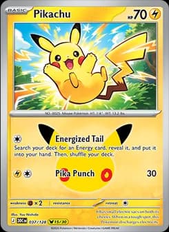 Pikachu, card 037 from Pikachu Rare