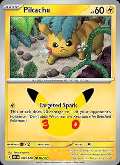 Pikachu, card 038 from Pikachu Rare