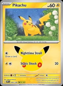 Pikachu, card 045 from Pikachu Rare