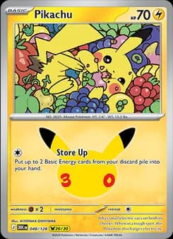 Pikachu, card 048 from Pikachu Rare