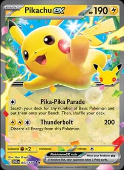 Pikachu ex, card 053 from Double rare