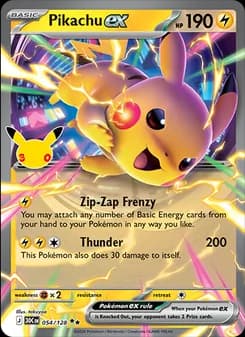 Pikachu ex, card 054 from Double rare