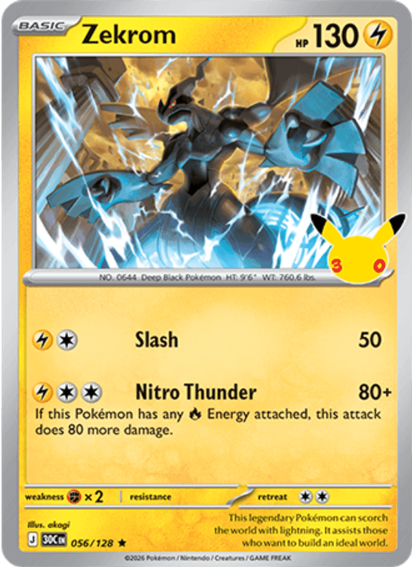 Zekrom, card 056 from 30th Celebration
