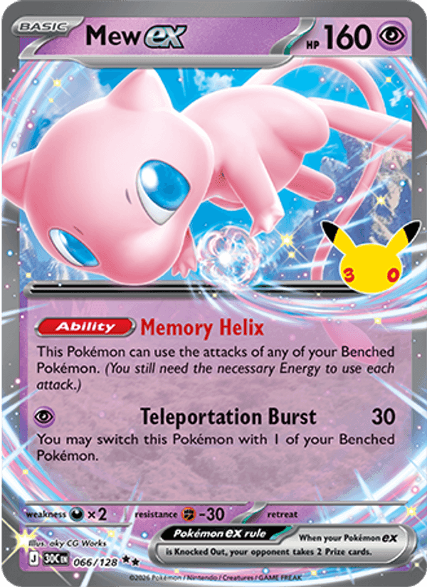 Mew ex, card 066 from 30th Celebration