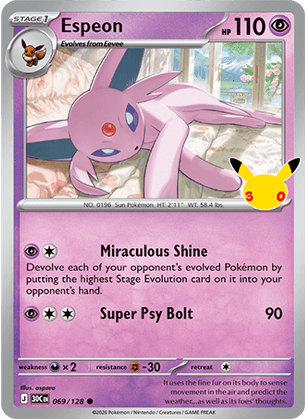 30th Celebration の 069 番、Espeon