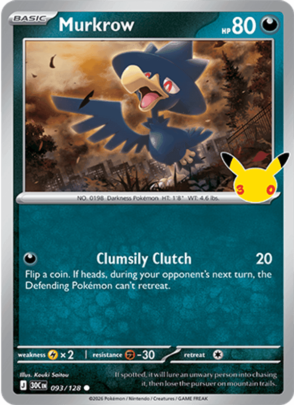Murkrow, card 093 from 30th Celebration