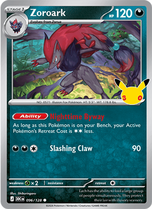 Zoroark, card 096 from 30th Celebration