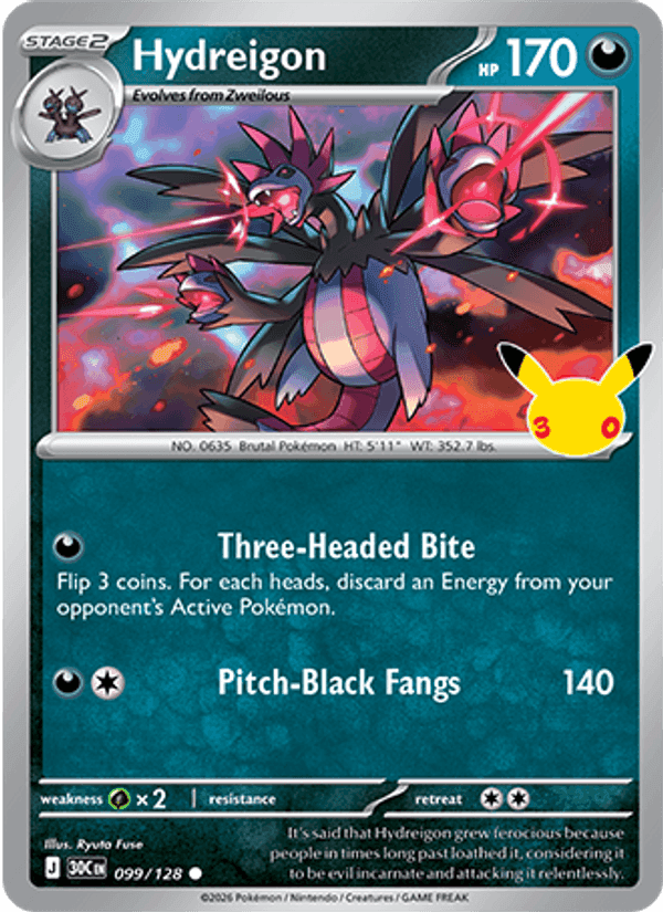 Hydreigon, card 099 from 30th Celebration