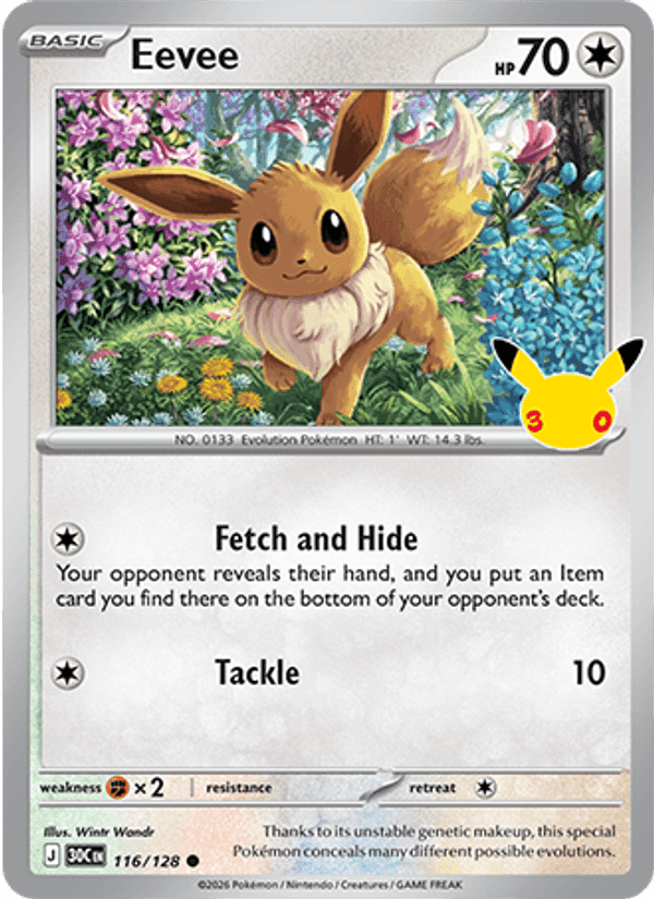 Eevee, card 116 from 30th Celebration