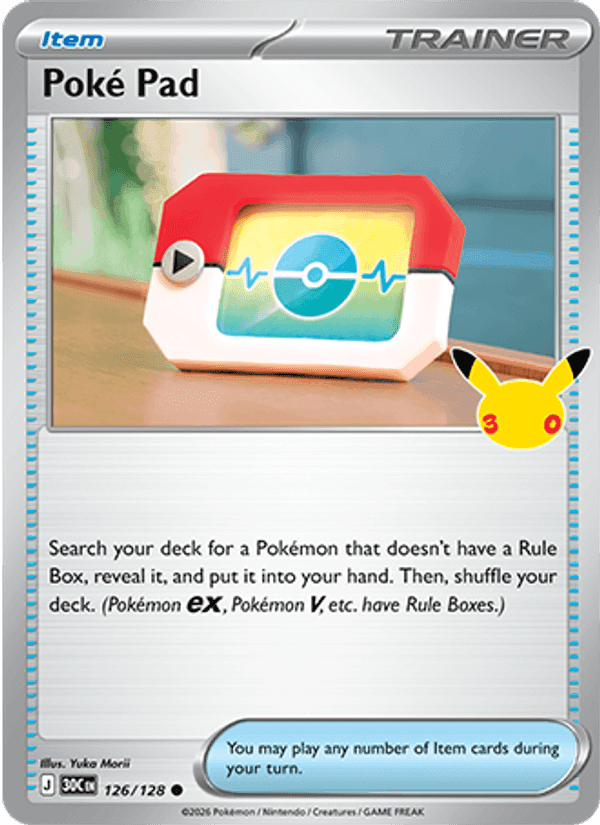 Poké Pad, card 126 from 30th Celebration