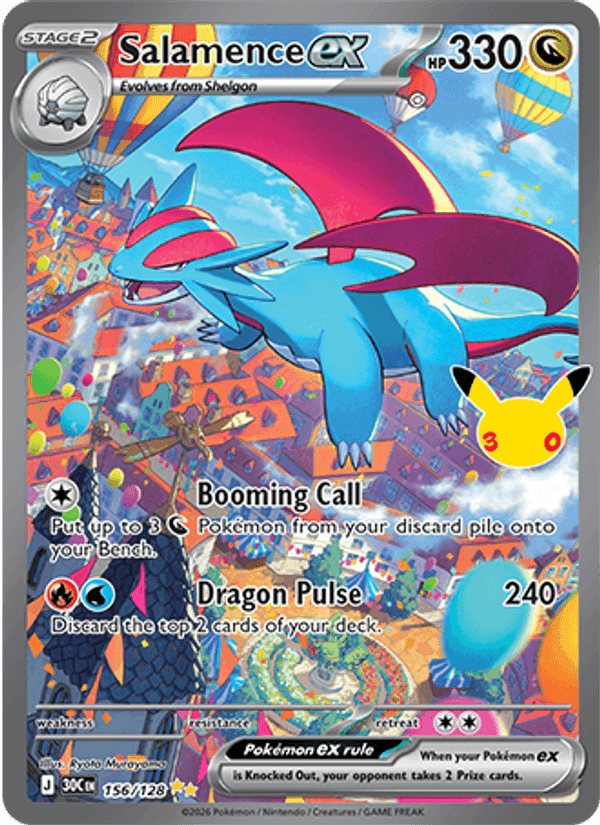 Salamence ex, carta 156 de Celebração de 30 Anos
