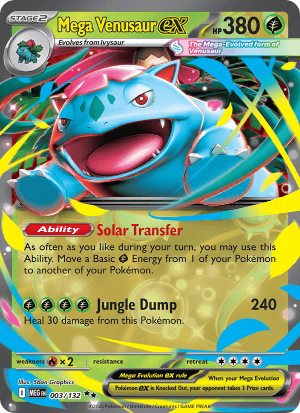 Mega Venusaur ex, card 003 from Mega Evolution