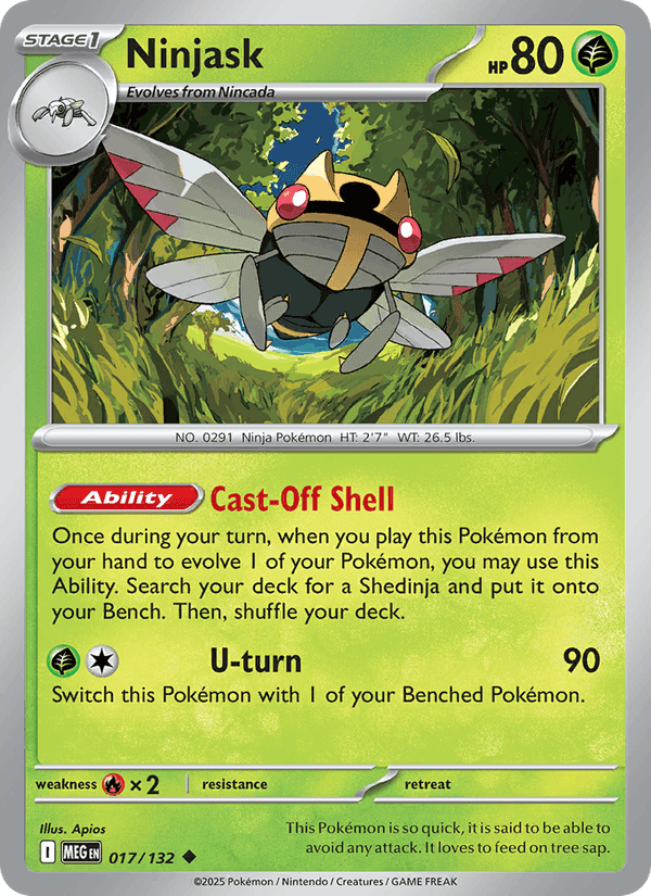 Mega Evolution の 017 番、Ninjask