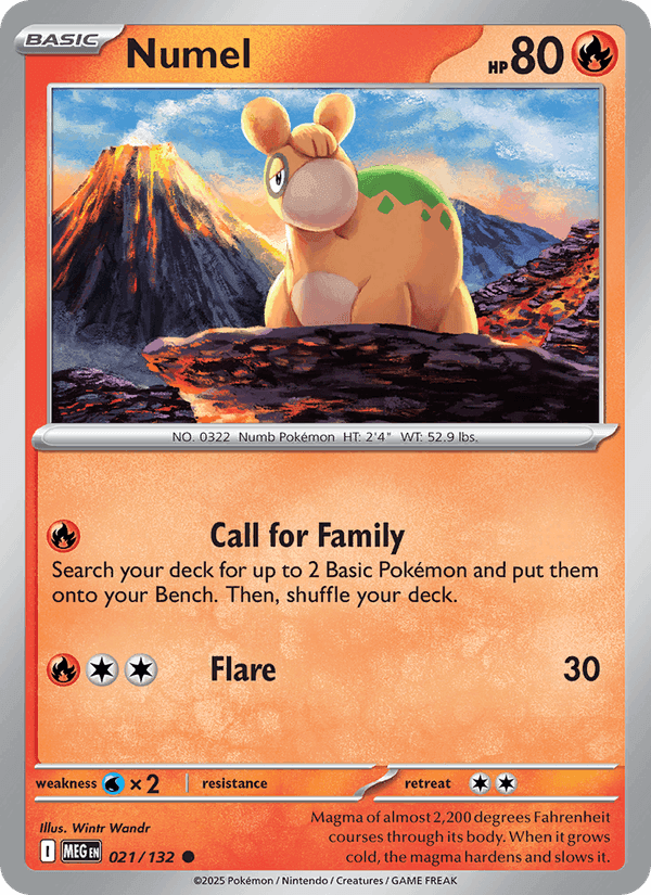 Numel, card 021 from Mega Evolution