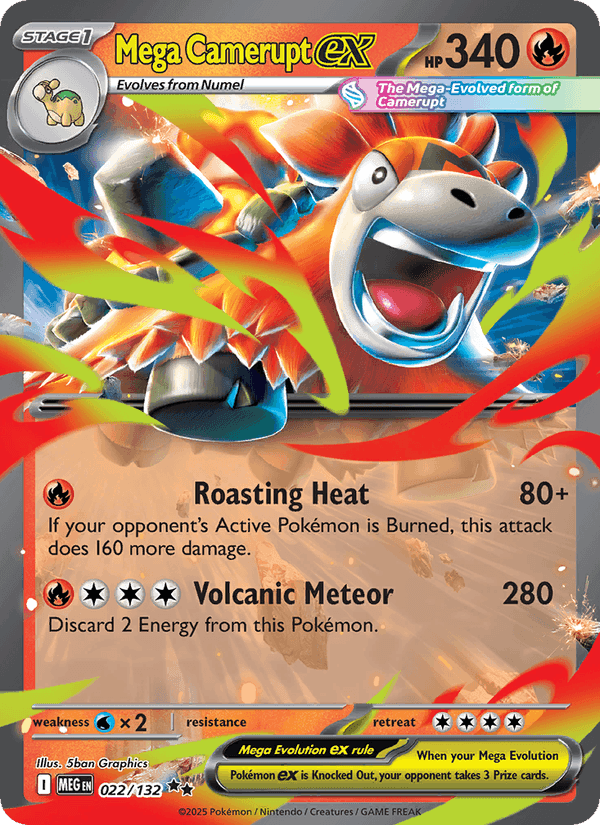 Mega Camerupt ex, carta 022 di Mega Evolution