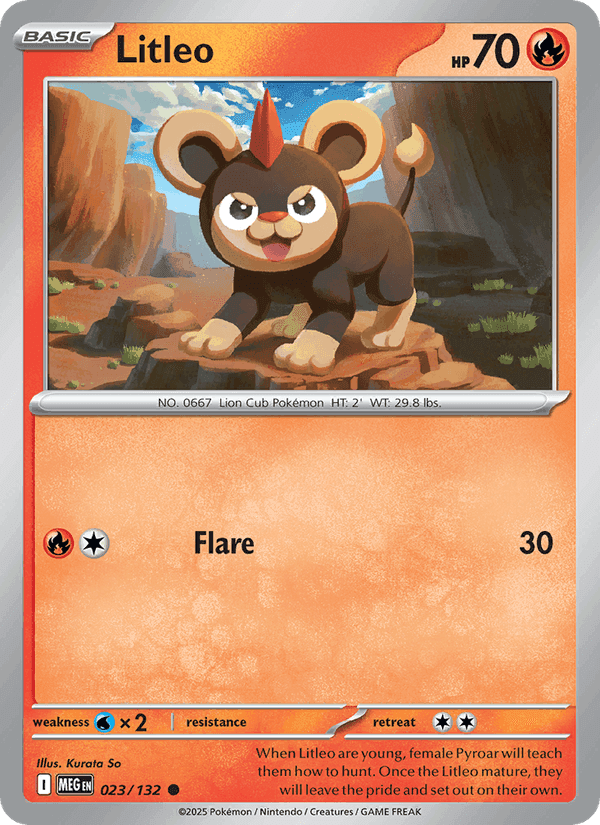 Litleo, card 023 from Mega Evolution