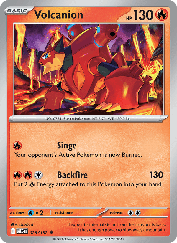 Volcanion, card 025 from Mega Evolution
