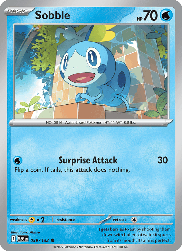 Sobble, card 039 from Mega Evolution
