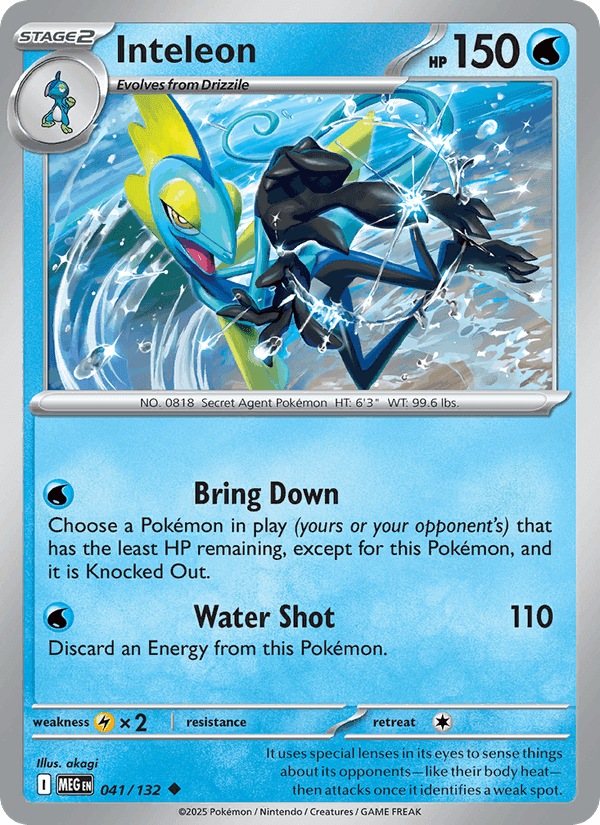 Inteleon, card 041 from Mega Evolution