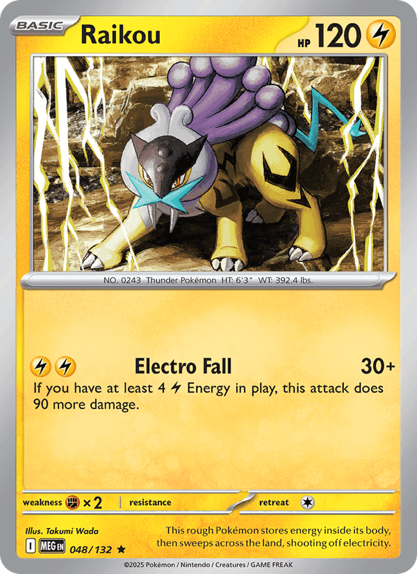 Raikou, card 048 from Mega Evolution