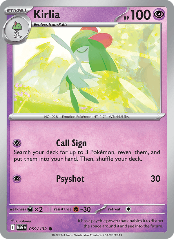 Kirlia, card 059 from Mega Evolution