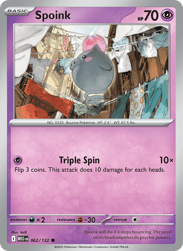 Mega Evolution の 062 番、Spoink