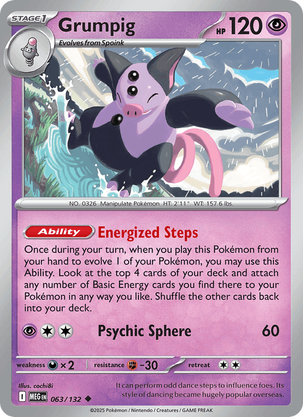 Grumpig, carte 063 de Mega Evolution