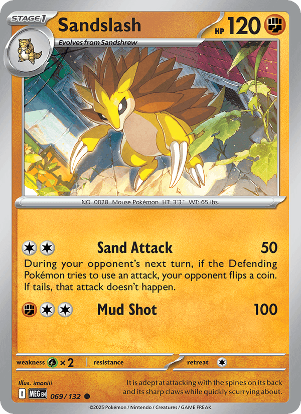 Sandslash, carta 069 di Mega Evolution