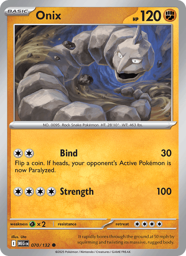 Onix, card 070 from Mega Evolution