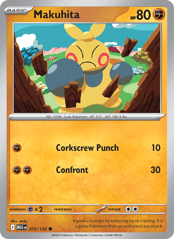 Makuhita, card 072 from Mega Evolution