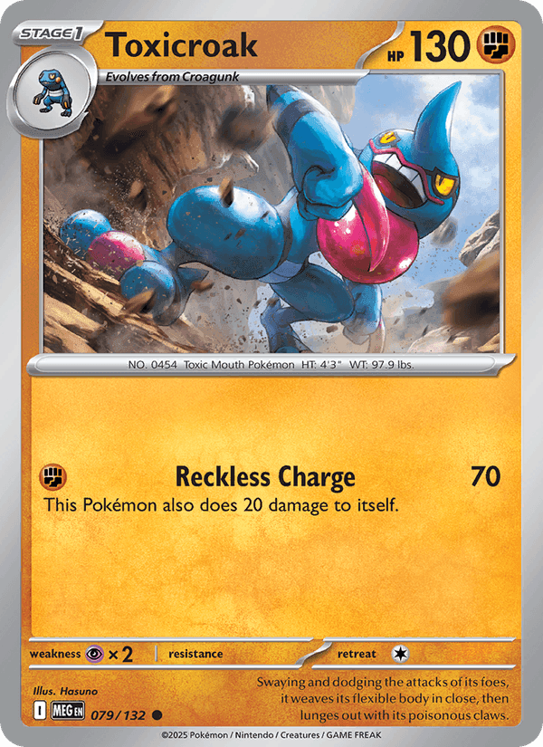 Toxicroak, card 079 from Mega Evolution