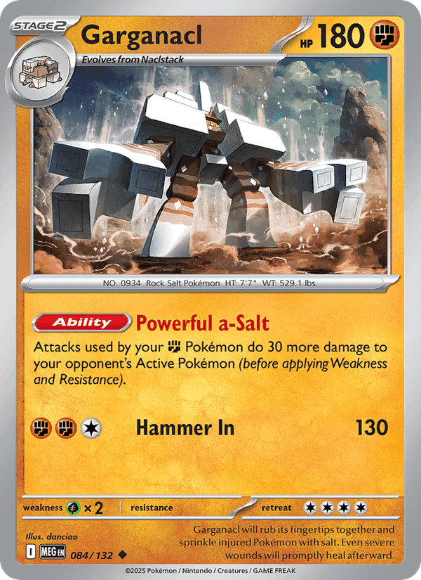 Garganacl, carta 084 de Mega Evolution