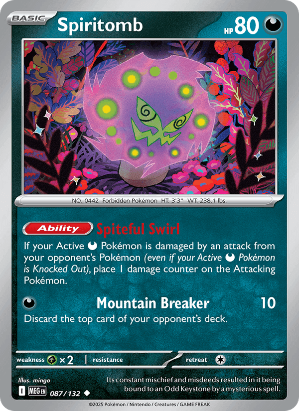 Spiritomb, card 087 from Mega Evolution