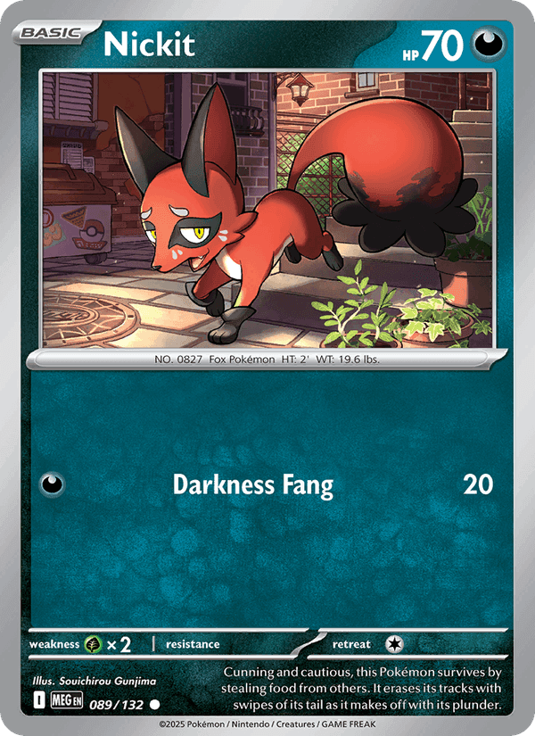 Nickit, card 089 from Mega Evolution