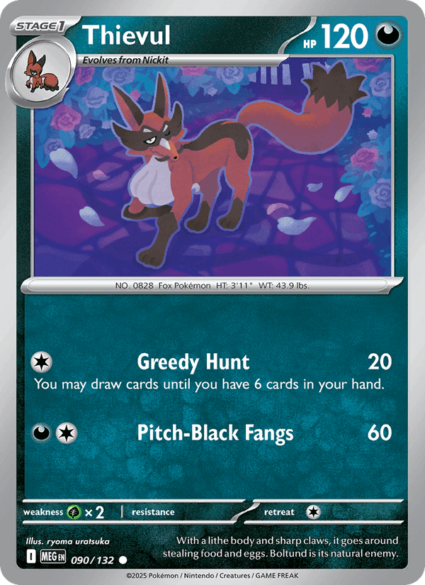 Thievul, card 090 from Mega Evolution